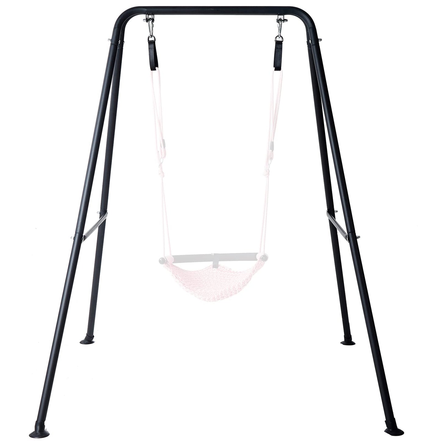 Metal Frame Full Steel Swing Stand, Hold up to 440 lbs, Outdoor or Indoor Hanging Swing Stand only, Swings not Included Black