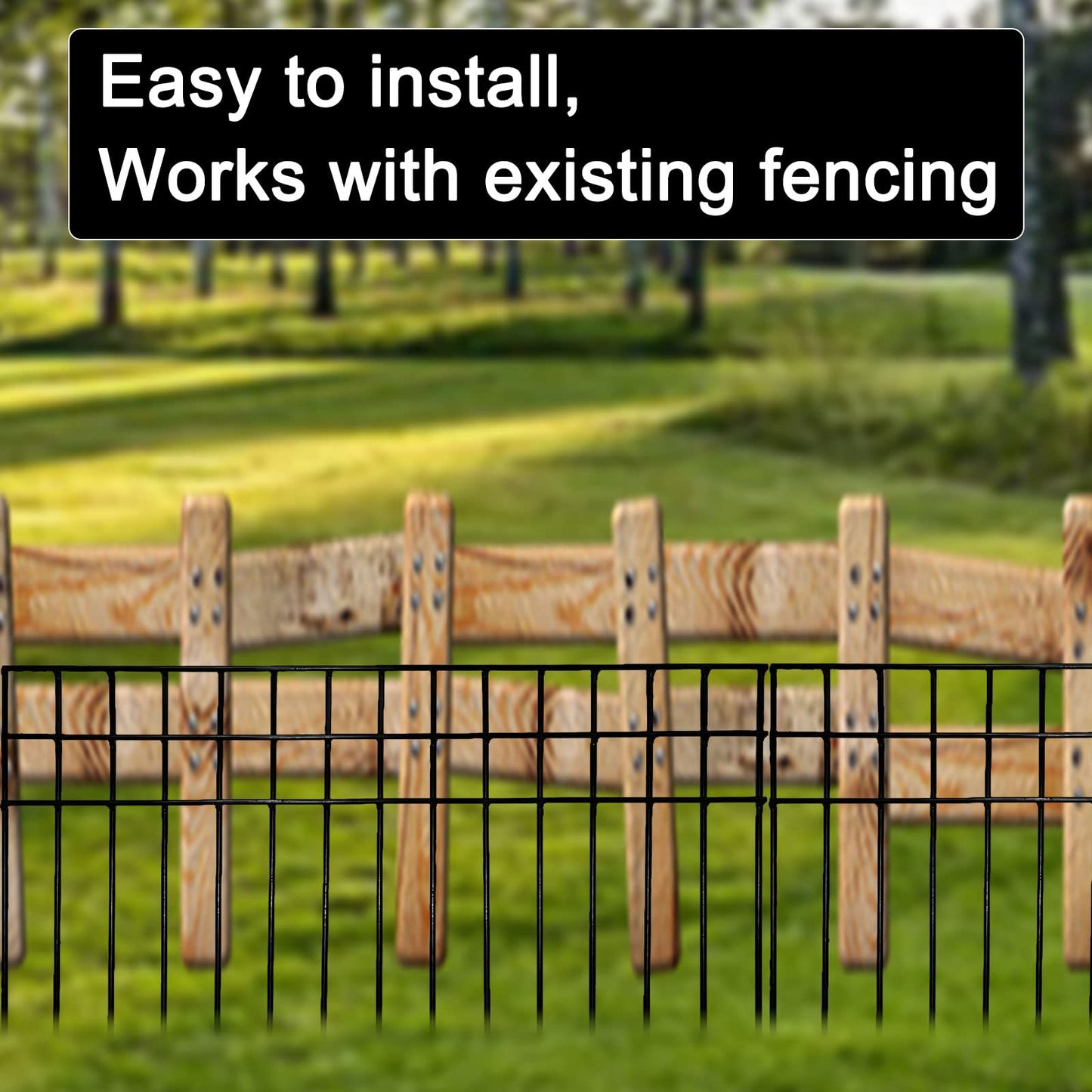 10 Pack Animal Barrier Fence, 24x15 Inch Underground Pet Dog Fence Underground Decorative Garden Fencing with 1.5 inch Spike Spacing for Outdoor Garden Yard Patio