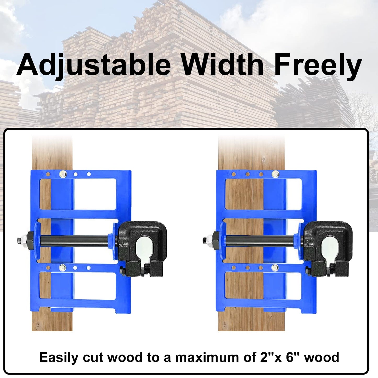 Vertical Chainsaw Mill Lumber Cutting Guide Saw Steel Timber Chainsaw Attachment Cut Guided Mill Wood for Builders and Lumberjacks