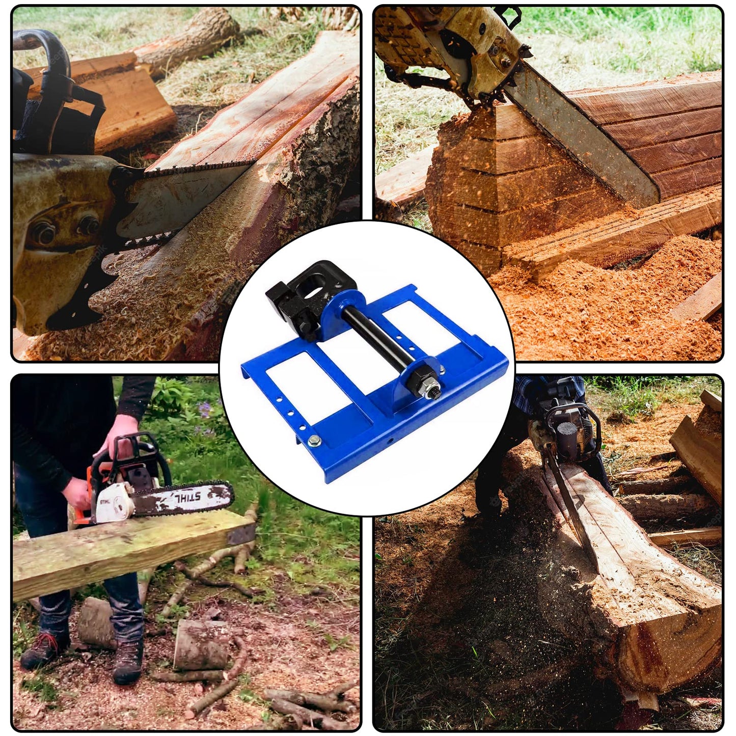 Vertical Chainsaw Mill Lumber Cutting Guide Saw Steel Timber Chainsaw Attachment Cut Guided Mill Wood for Builders and Lumberjacks